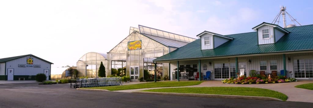 Market and greenhouses at Gallrein Farms.